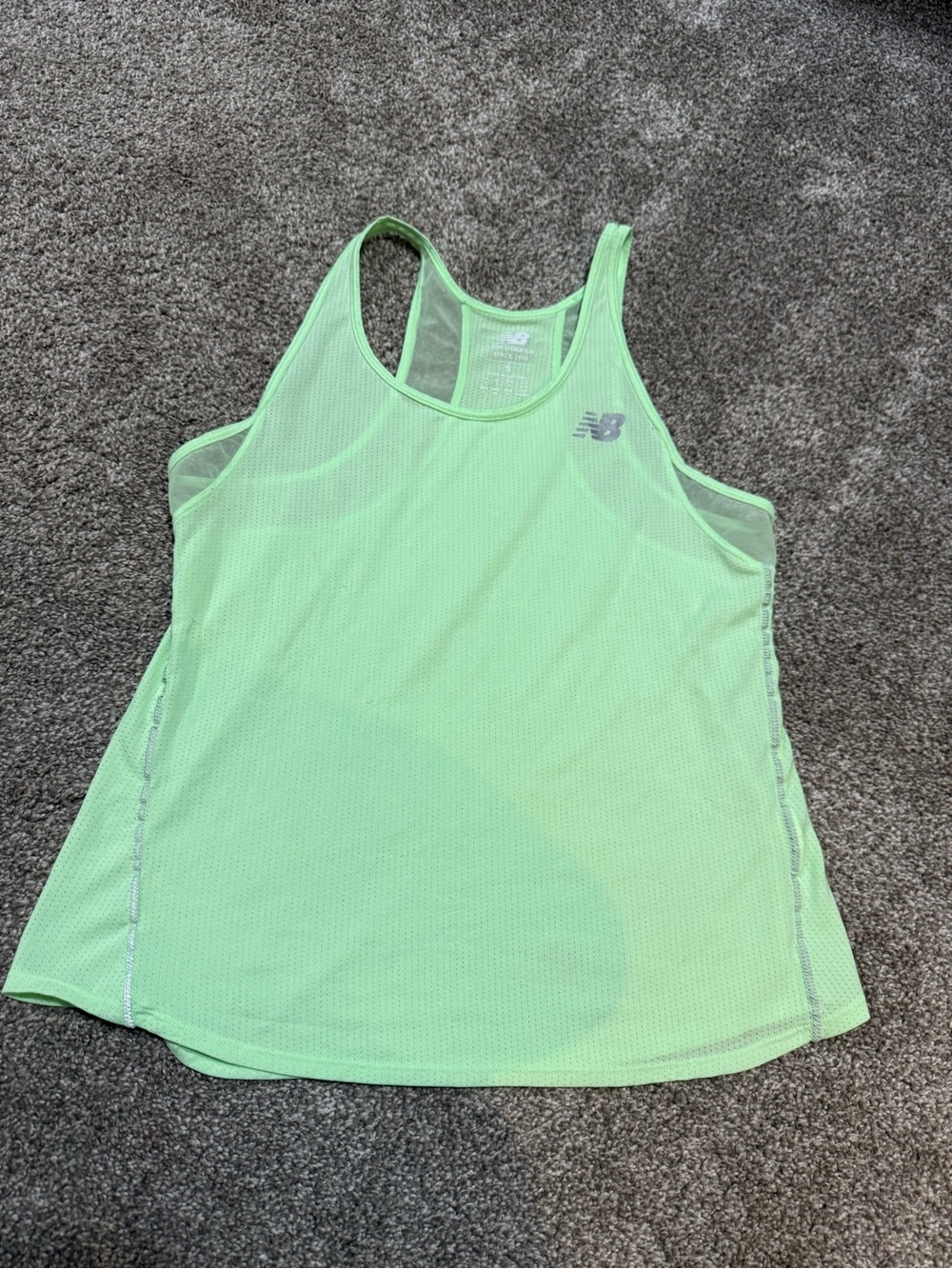 $5 for $20 min order ! New Balance Neon Green Mesh Racerback Tank Top